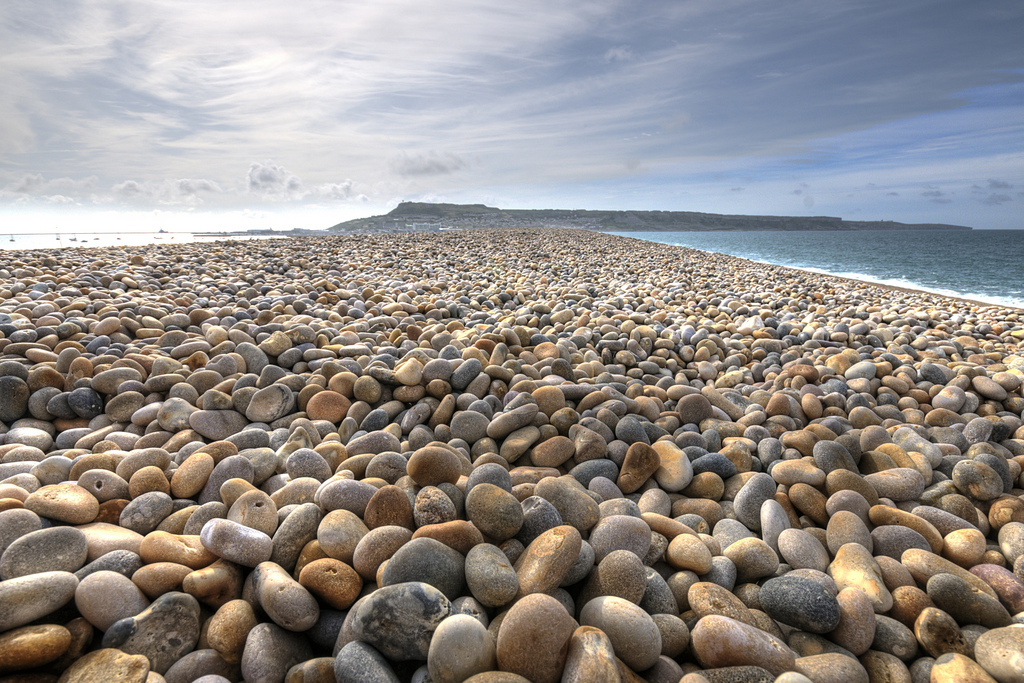 A picture of the pebbles of Chisil Beach in england